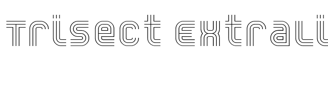 Trisect ExtraLight font preview