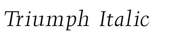 Triumph Italic font preview