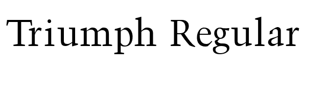 Triumph Regular font preview