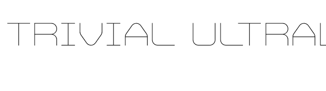 Trivial UltraLight font preview