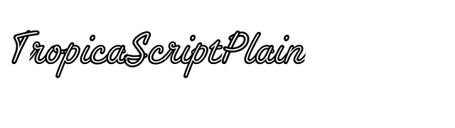 TropicaScriptPlain font preview