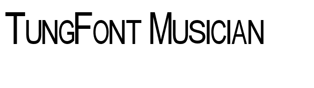 TungFont Musician font preview