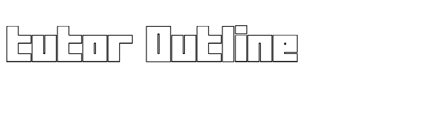 Tutor Outline font preview