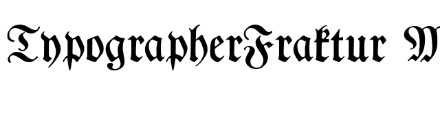 TypographerFraktur Medium font preview