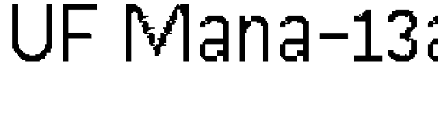 UF Mana-13alt font preview
