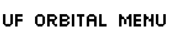 UF Orbital Menu font preview