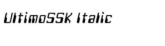 UltimoSSK Italic font preview