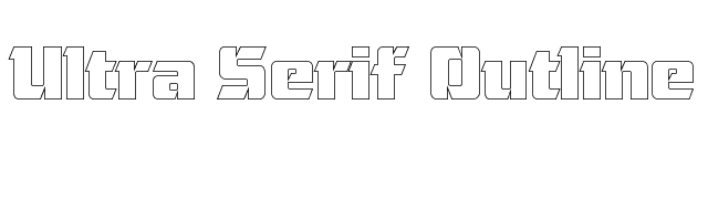 Ultra Serif Outline SF font preview