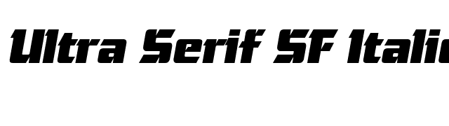 Ultra Serif SF Italic font preview