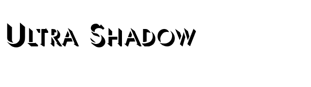 Ultra Shadow font preview