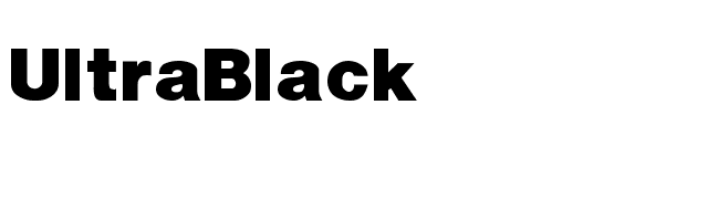 UltraBlack font preview