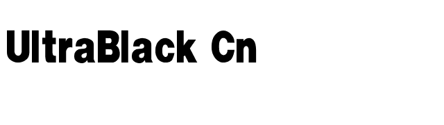 UltraBlack Cn font preview