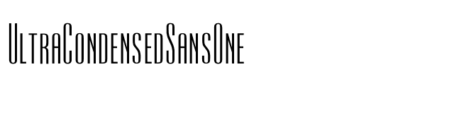 UltraCondensedSansOne font preview