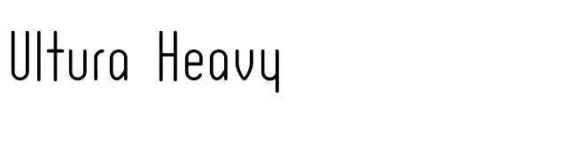 Ultura Heavy font preview