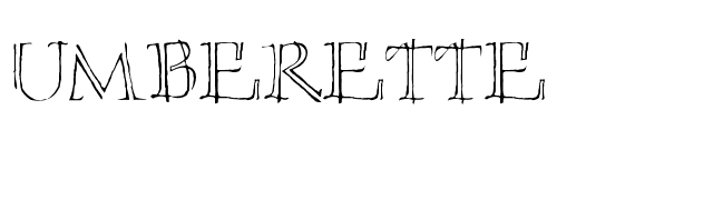 Umberette font preview