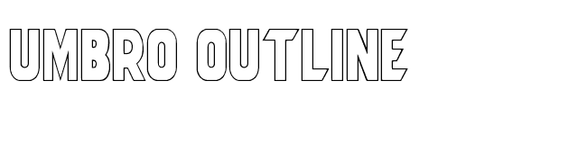 Umbro Outline font preview