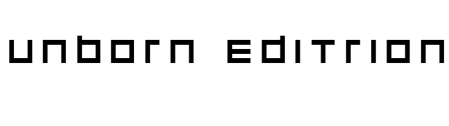 Unborn Editrion font preview
