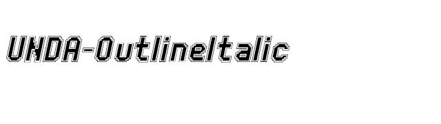 UNDA-OutlineItalic font preview