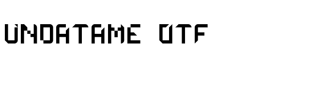 UNDATAME OTF font preview