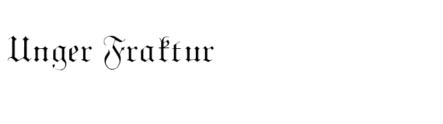 Unger Fraktur font preview