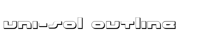 uni-sol outline font preview