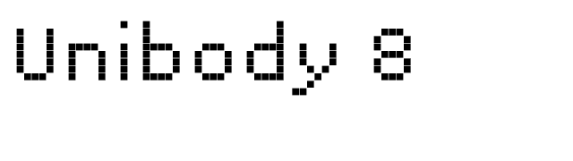 Unibody 8 font preview
