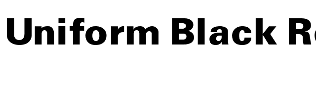 Uniform Black Regular font preview