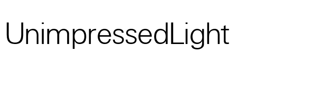 UnimpressedLight font preview
