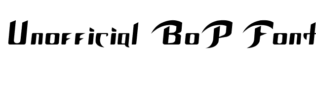 Unofficial BoP Font font preview