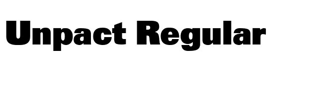 Unpact Regular font preview