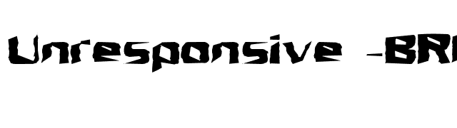 Unresponsive -BRK- font preview
