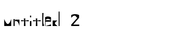 Untitled 2 font preview