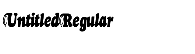 UntitledRegular font preview