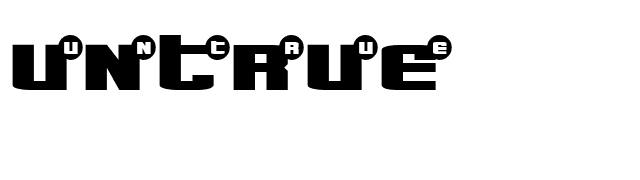 UnTrue font preview