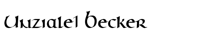 Unziale1 Becker font preview