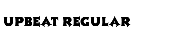 UPBEAT Regular font preview