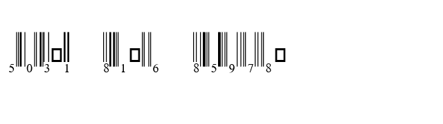 UPC-A Half Height font preview
