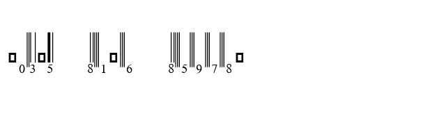 UPC-E Half Height font preview