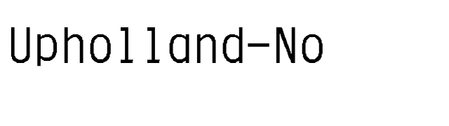 Upholland-Normal font preview