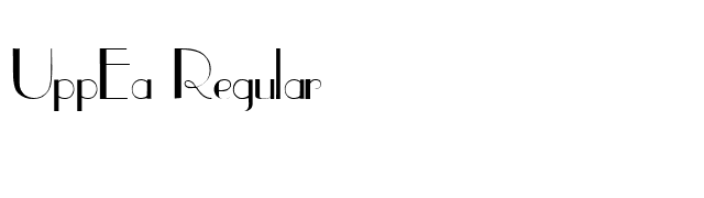 UppEa Regular font preview