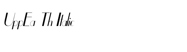 UppEa Th Italic font preview