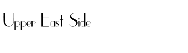 Upper East Side font preview