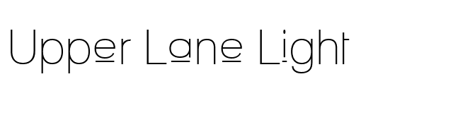 Upper Lane Light font preview