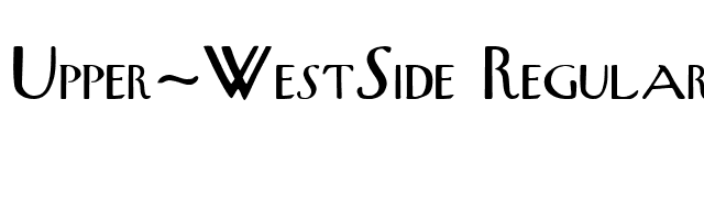 Upper-WestSide Regular font preview