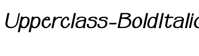 Upperclass-BoldItalic font preview