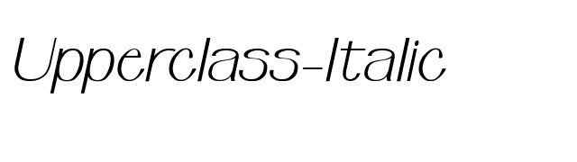 Upperclass-Italic font preview