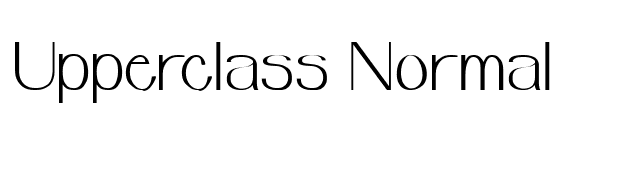 Upperclass Normal font preview