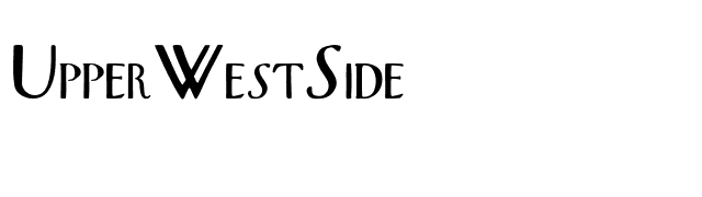 UpperWestSide font preview