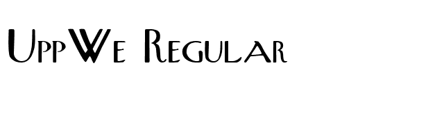 UppWe Regular font preview