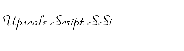Upscale Script SSi font preview